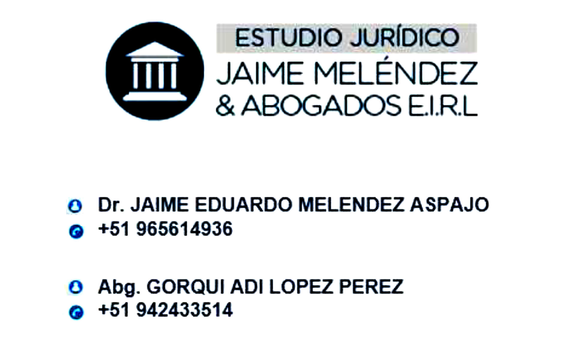 Estudio Jurídico Jaime Meléndez & Abogados E,I.R.L